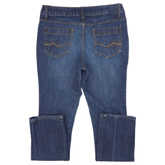 Faded Glory Jeans Womens 14 Blue Bootcut Mid Rise Stretch Denim Classic - Picture 8 of 12